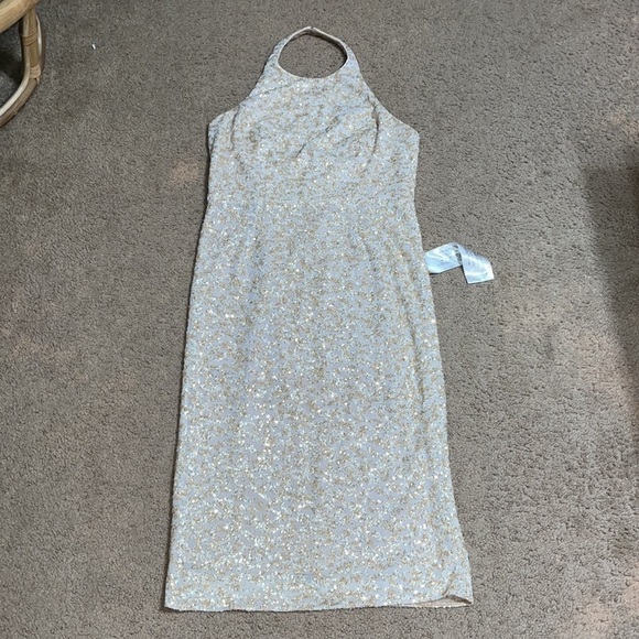 Dress the Population Cream Halter Dress - Picture 5 of 12